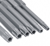 Набор магнитных бит 100мм S2 Torx T5, T6, T7, T8, T9, T10, T15, T20, T25, T30, T40, 11 предметов