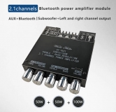 Компактный стереоусилитель AMP ZK-TB21 HiFi 2*50+100Вт с Bluetooth 5,0 и темброблоком на TPA3116D2, класс D, 12-24В