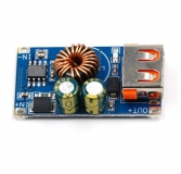 DC-DC фиксированный преобразователь QC-MINI, вход 6-32В, выход 5-9-12В, протоколы QC2.0, QC3.0, MTK PE1.1/2,0, Apple, Samsung AFC, Huawei FCP, Spreadtrum SFCP, ток 0-3.4А, 1 USB порт