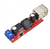 LM2596S DC-DC регулируемый преобразователь, вход 6-40В, выход 5В, ток 3А, 2 порта USB