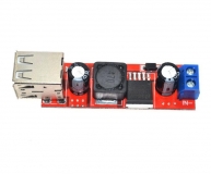 LM2596S DC-DC регулируемый преобразователь, вход 6-40В, выход 5В, ток 3А, 2 порта USB