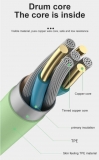 Кабель USB Lightning 8pin - USB 2м, максимальный ток 2.4А, защите от изломов, для Apple iPhone Ipad, желтый