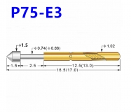 Пружинный контакт-зонд P75-E3, (16.54мм, диаметр 1.5мм, давление пружины 100г)
