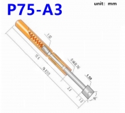 Пружинный контакт-зонд P75-A3, (16.5мм, диаметр 1.02мм/1.5мм, давление пружины 100г)