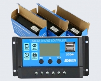 Солнечный контроллер заряда аккумуляторной батареи PWM-30A с ШИМ и USB-выходом (12В / 24В 30А)