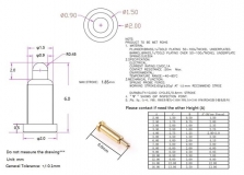 Пружинный контакт Pogo Pin Connector GC20-05015 (1.5*5) 1A (длина 5мм,диаметр контакта 0.9мм)