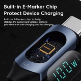 Кабель USB Type C - USB 1м с индикатором мощности, 66 Вт, максимальный ток 6А, с защитой от изломов, Toocki