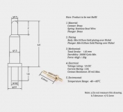 Пружинный контакт Pogo Pin Connector GA20-14035-0920 PGTH600 1A (длина 14мм / 16мм, диаметр контакта 0.9мм)