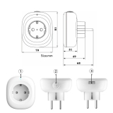 Умная Wi-Fi розетка 10А с USB зарядкой до 2.1А,  MORNING GROUP