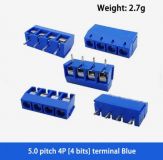 KF301-4P 5.0 синий клеммник винтовой
