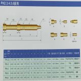 Пружинный контакт-зонд проходной PH-6G, (длина 40мм, диаметр контакта 5мм, давление пружины 250г)