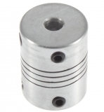Гибкая соединительная муфта 4*10*25мм, алюминий, диаметр 19мм, на вал 4мм / 10мм