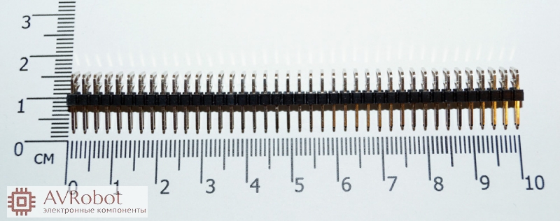 PLD-80 (DS1021-2x40), Вилка штыревая 2.54мм 2х40 угловая купить 1560 ...